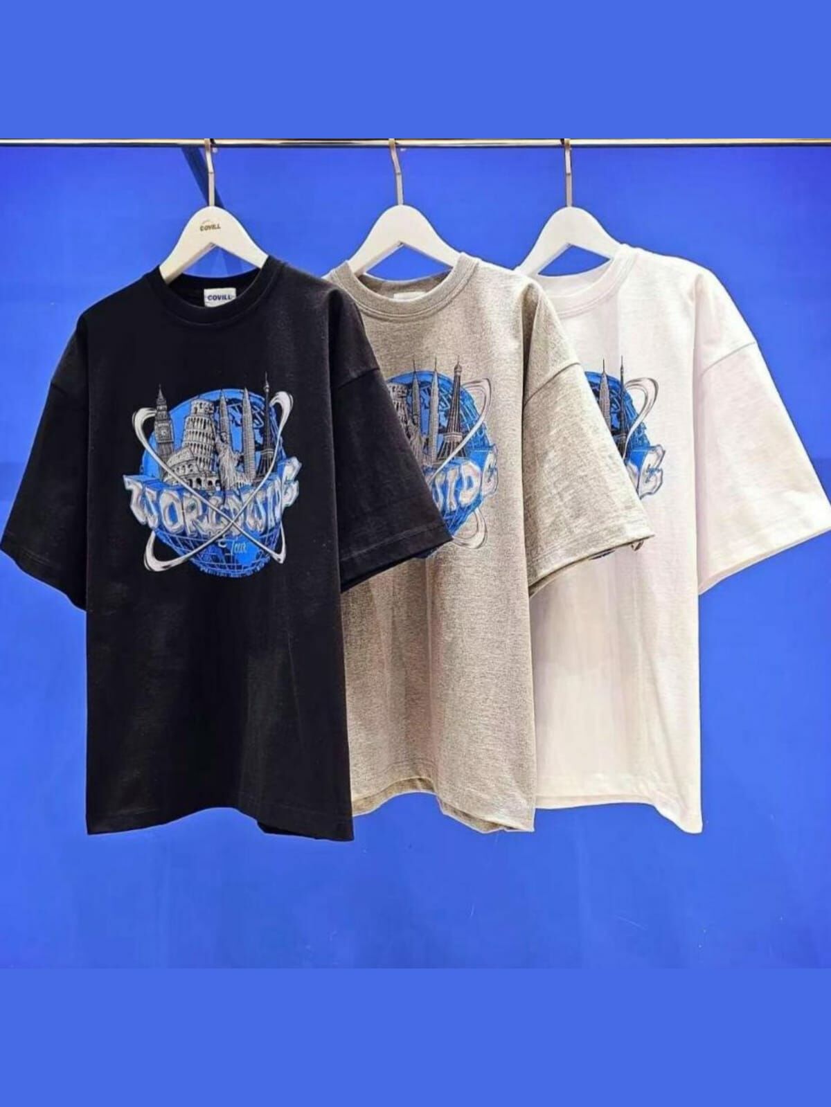 OverSize英文字圖案短袖Tee COVILL-172T