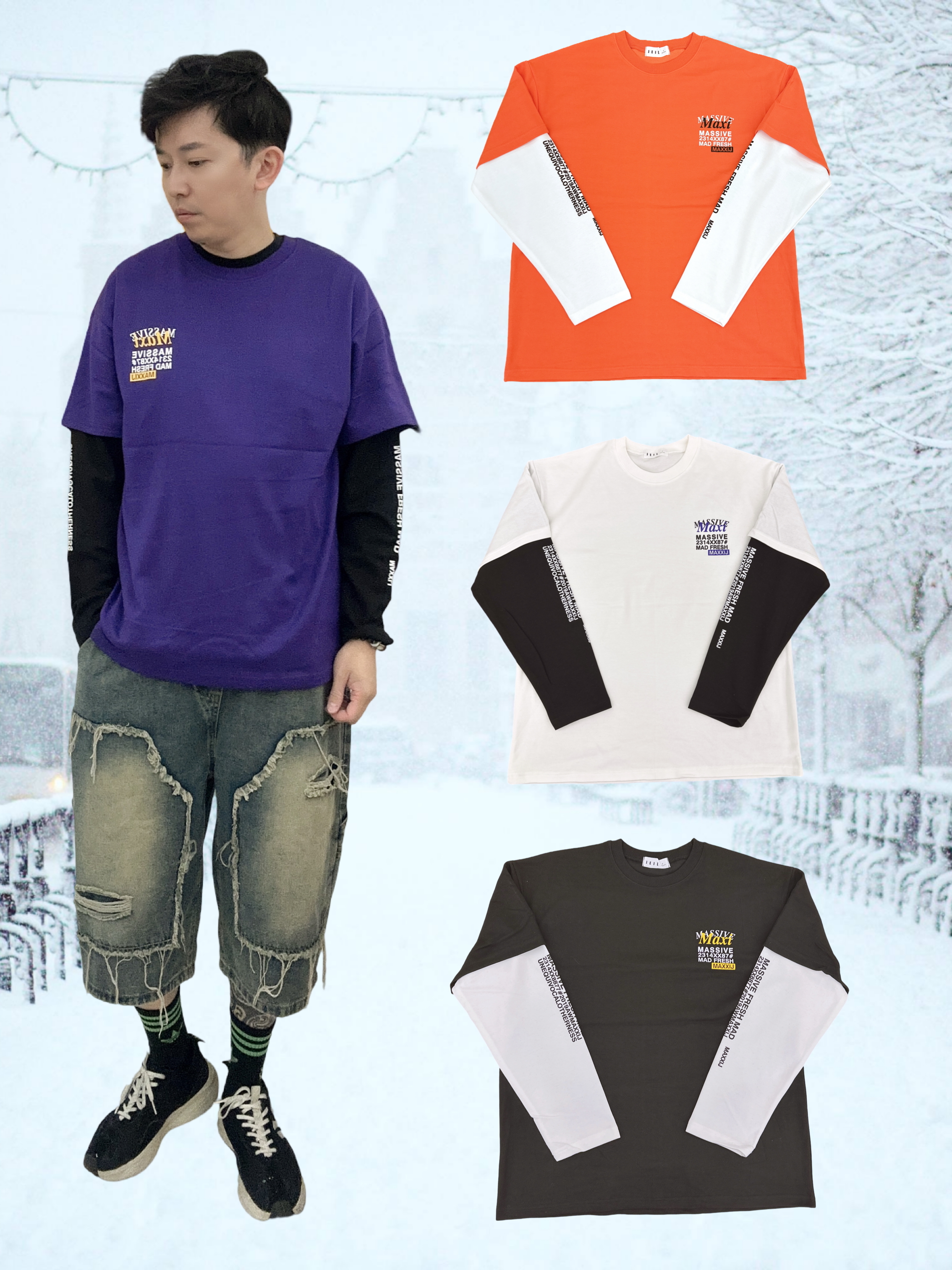 🇰🇷 MASSIVE 長袖T（清貨價貨品，不設退換）(K3 M480）