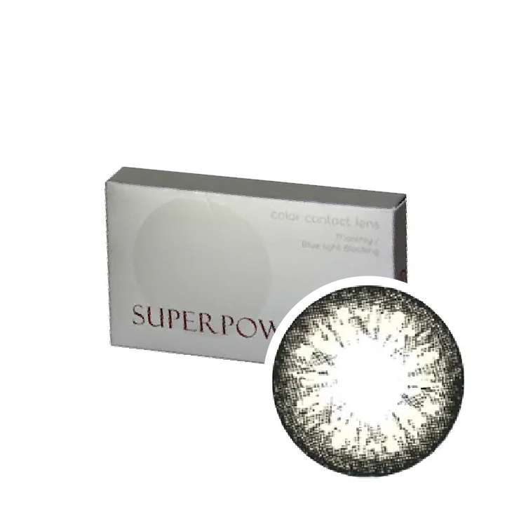 睛靈超能力抗藍光彩色月拋隱形灰 (1片)
