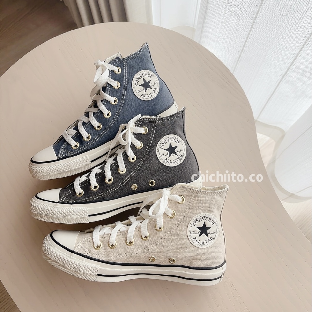 converse 小金拉鍊帆布鞋