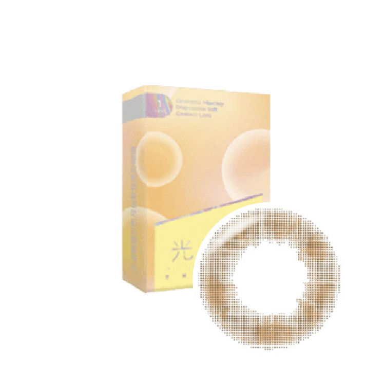 帝康光漾瞬間彩色月拋啵啵杏棕(1片）