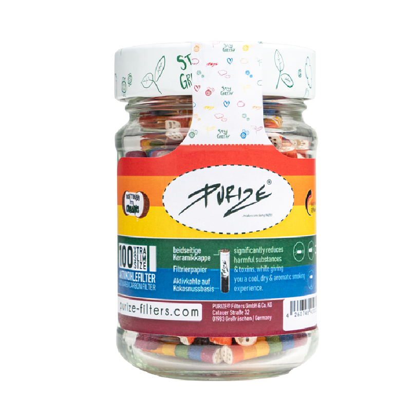 [100CT]XTRA SLIM SIZE FILTERS JAR BY PURIZE