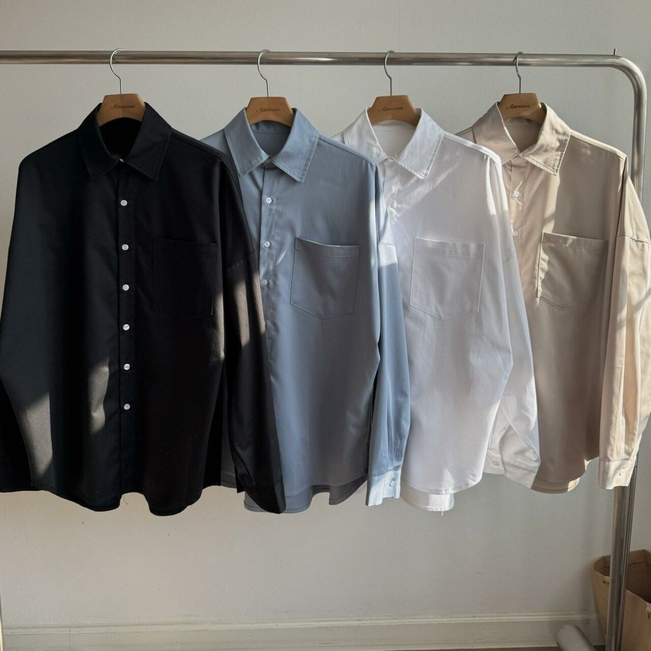 淨色長袖恤衫 BY ATTENTION-364S