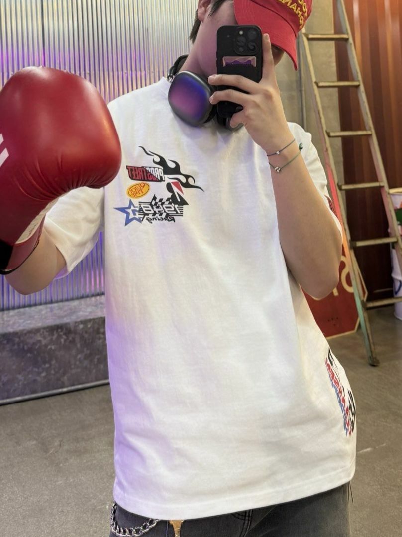 英文字圖案短袖Tee BY ATTENTION-372T