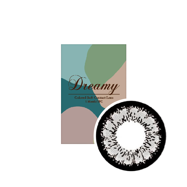 賓士夢幻美瞳彩色月拋雪花灰(1片)