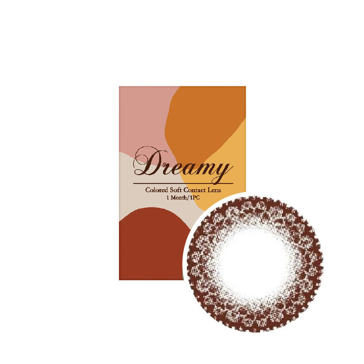賓士夢幻美瞳彩色月拋(1片)蕾絲棕