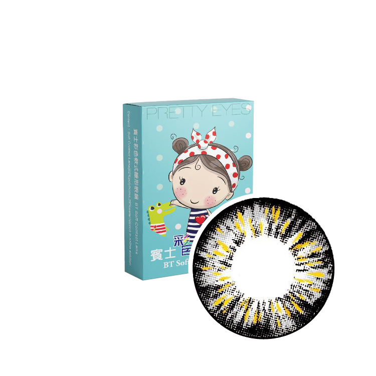 賓士浪漫美瞳彩色月拋(1片)迷蝶灰