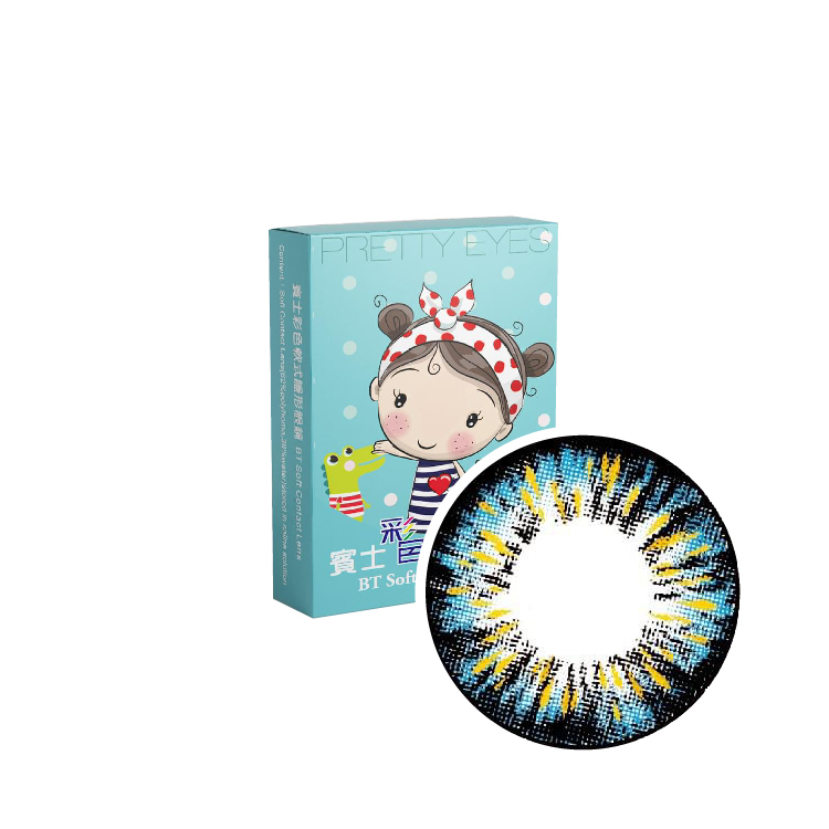 賓士浪漫美瞳彩色月拋(1片)迷蝶藍