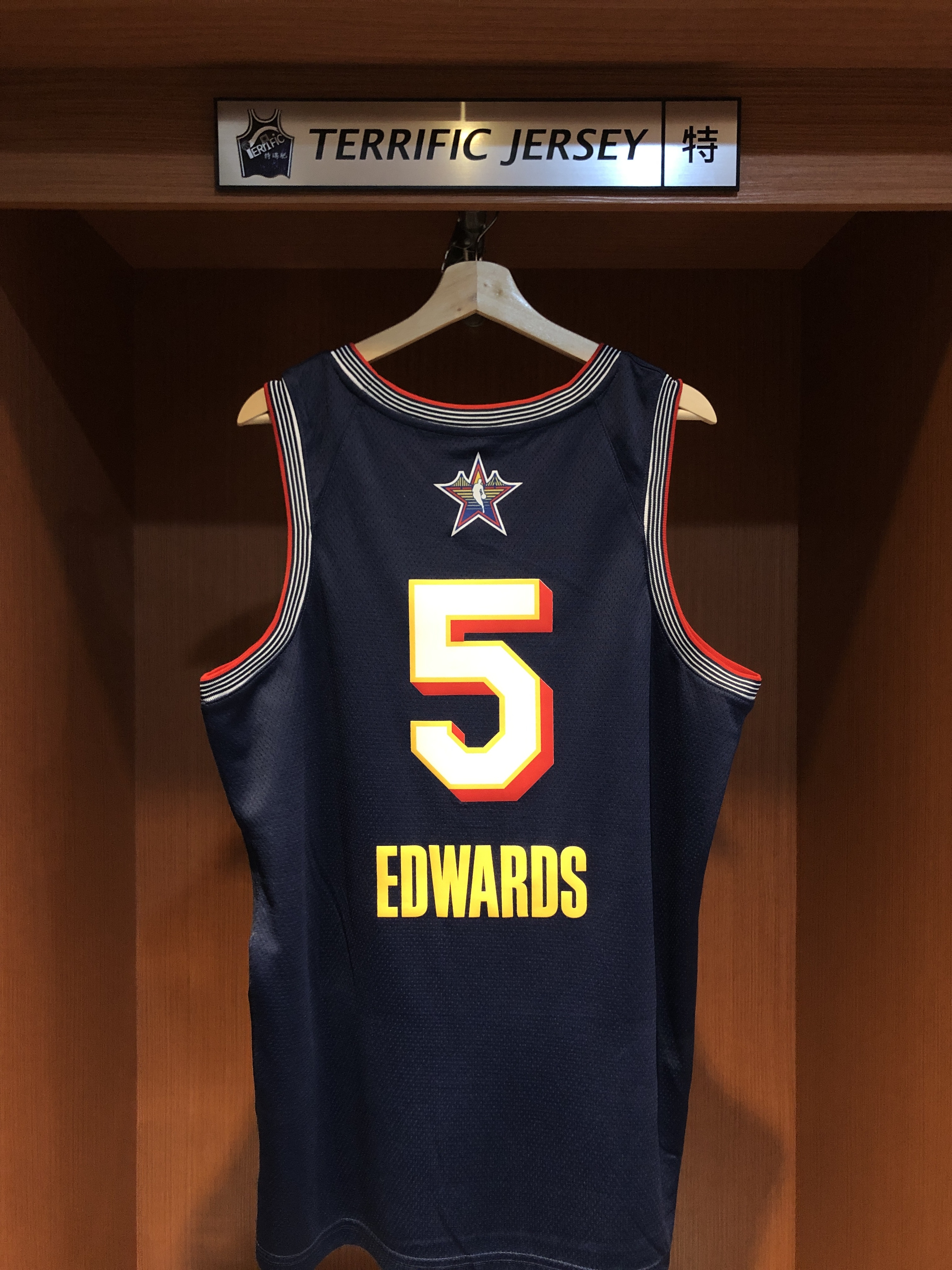 NBA球衣 Anthony Edwards 24-25 明星賽深藍 ASG Jordan Swingman 球迷版 熱轉印 全新