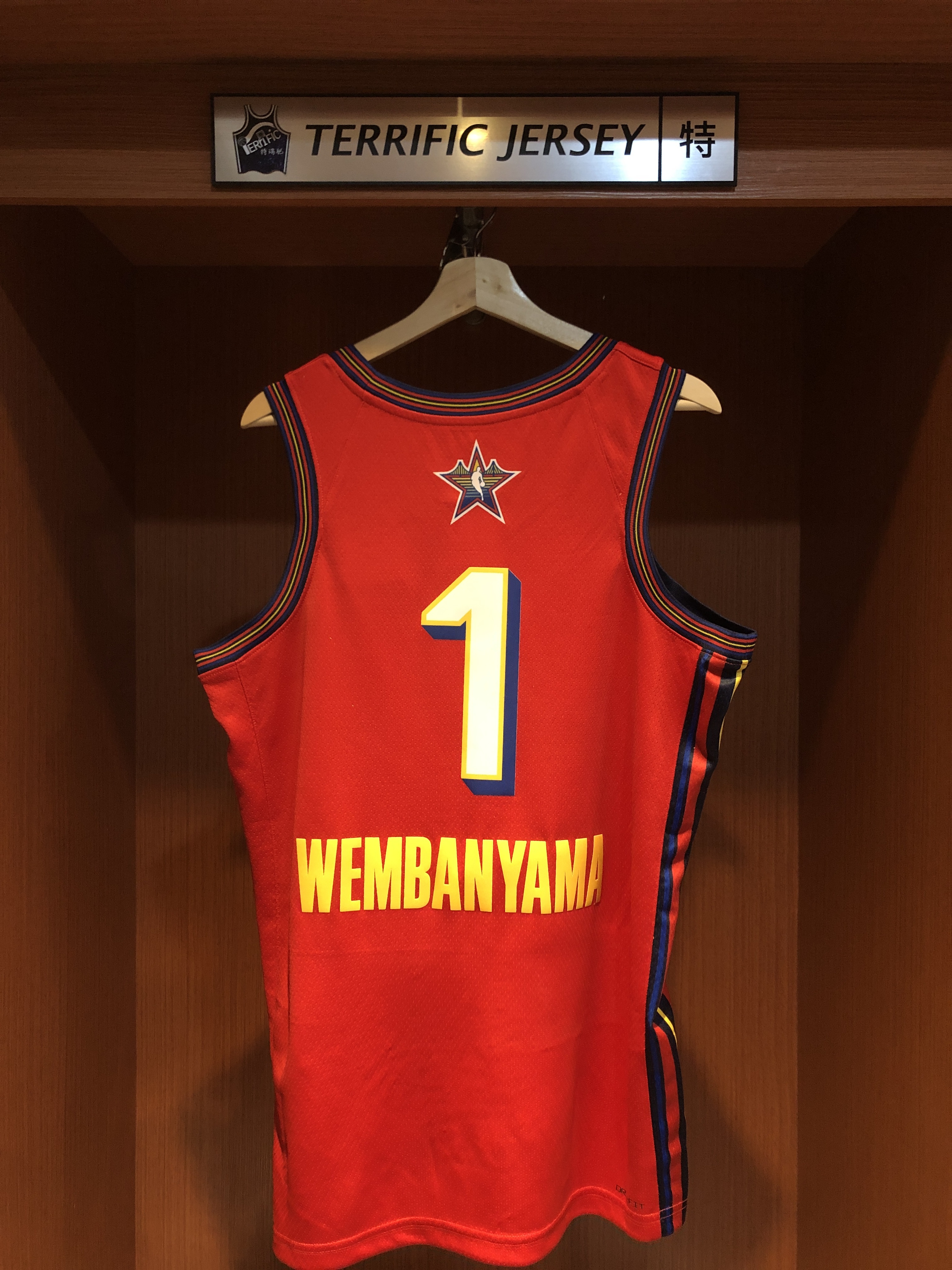 NBA球衣 Victor Wembanyama 24-25 明星賽紅 ASG Jordan Swingman 球迷版 熱轉印 含贊助商標 全新