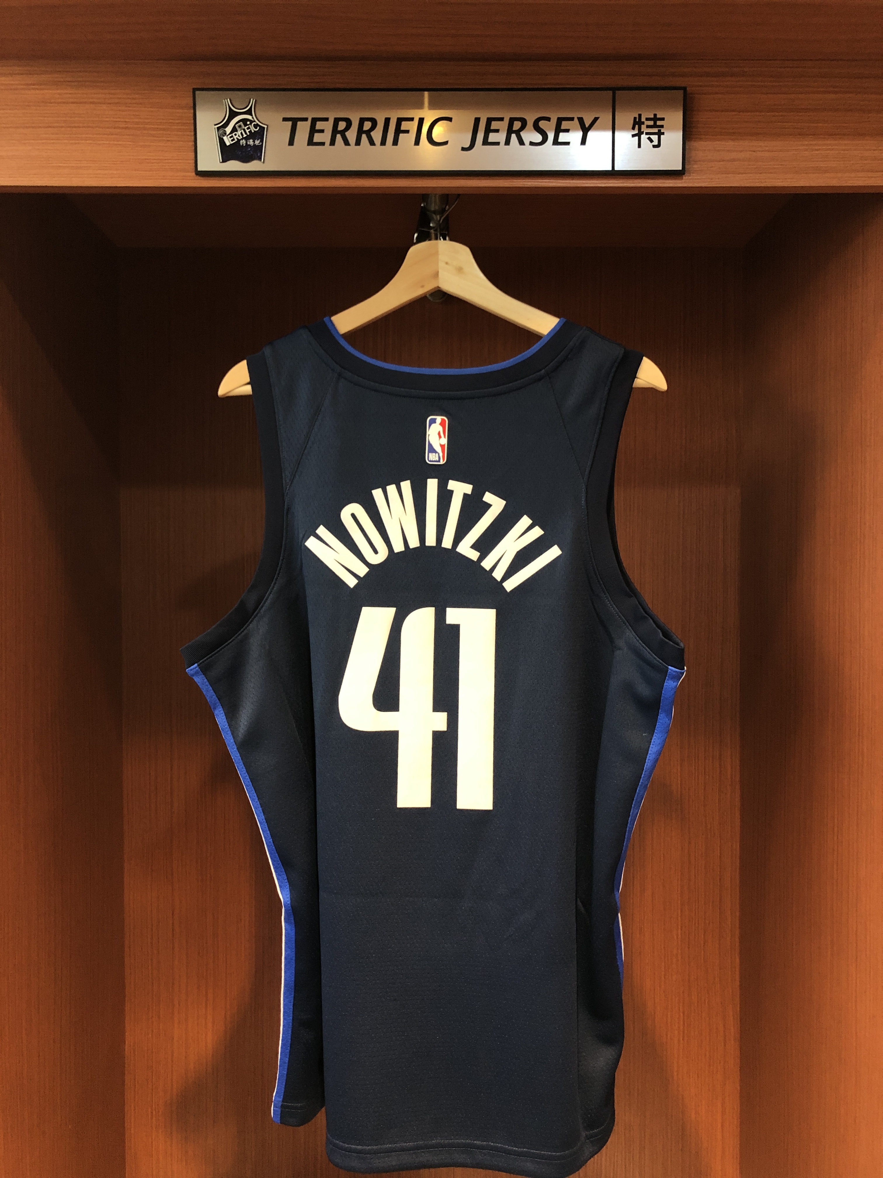 NBA球衣 Dirk Nowitzki 達拉斯小牛深藍 Statement Nike Swingman 球迷版 熱轉印 全新