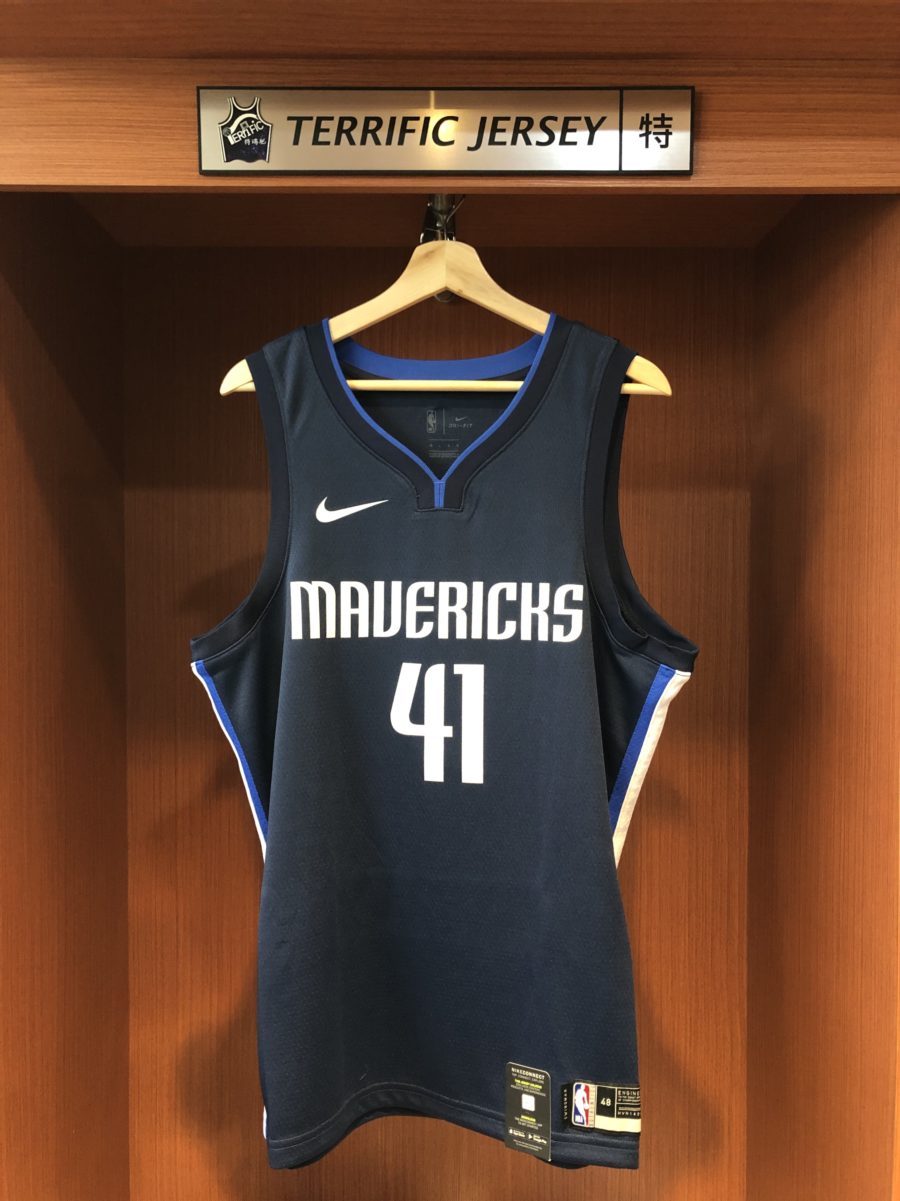 NBA球衣 Dirk Nowitzki 達拉斯小牛深藍 Statement Nike Swingman 球迷版 熱轉印 全新