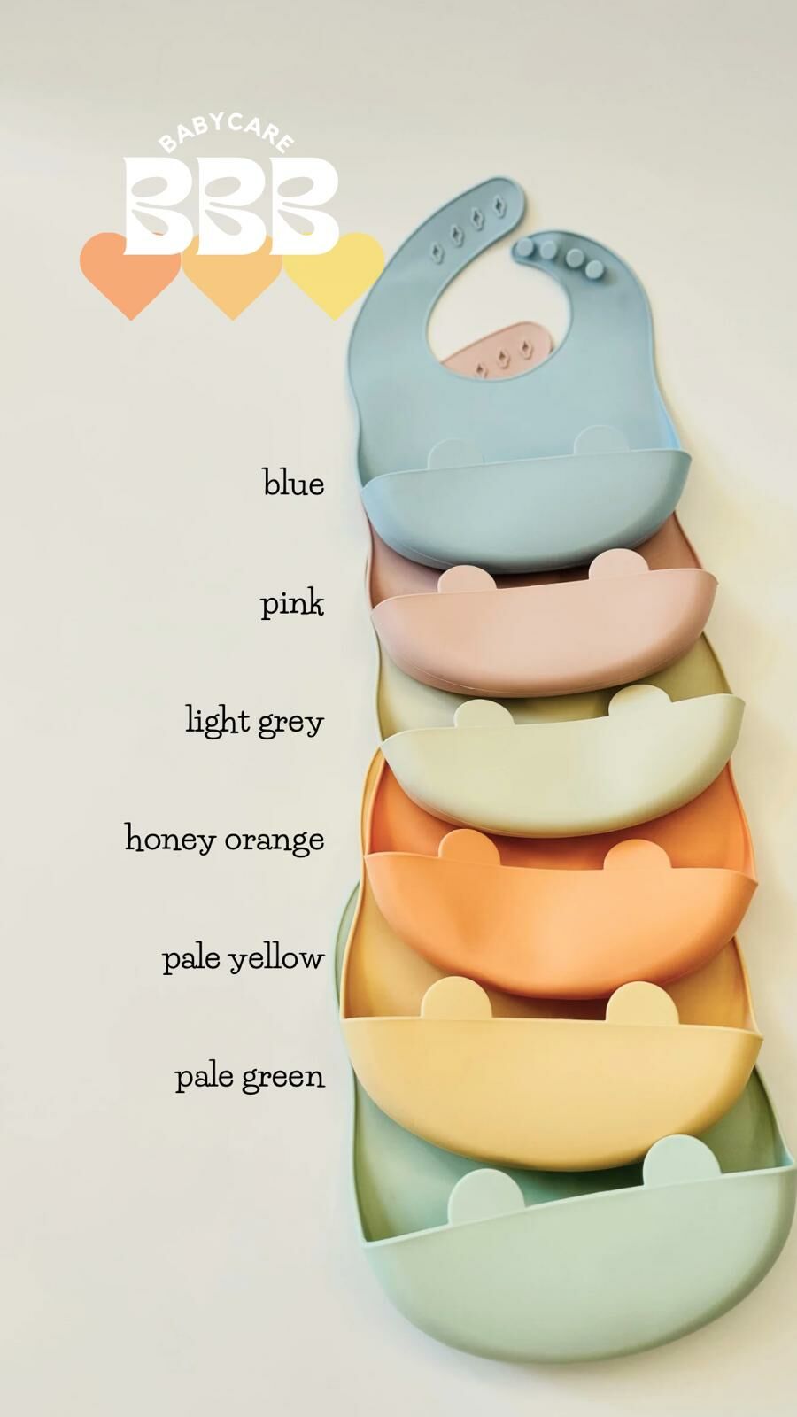 BBB_Babyacre 矽膠餐具系列- 小熊圍兜