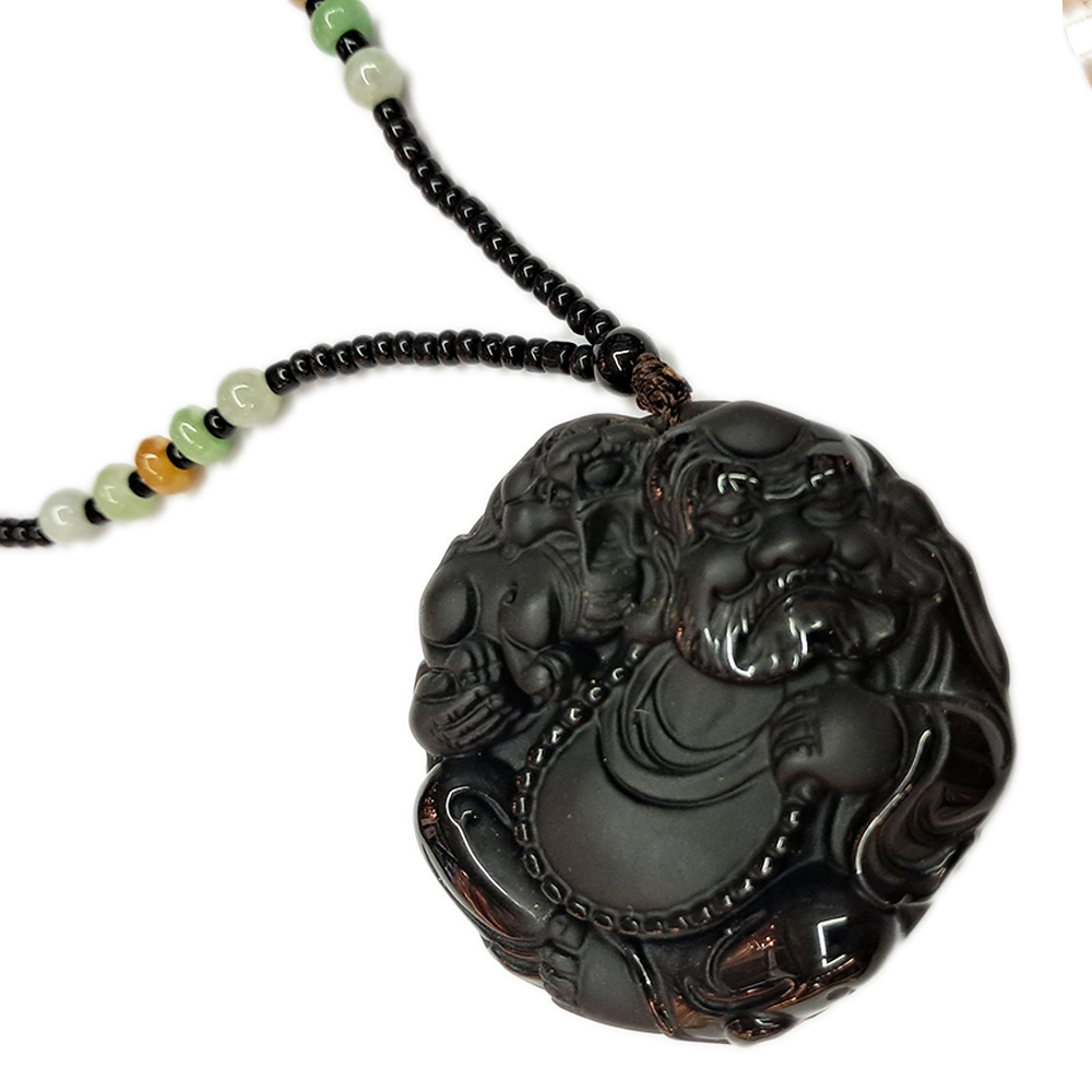 達摩祖師 { 黑曜岩 }&吉祥項鍊【十方】139741