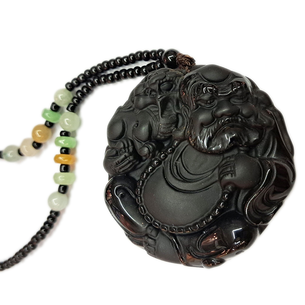 達摩祖師 { 黑曜岩 }&吉祥項鍊【十方】139741