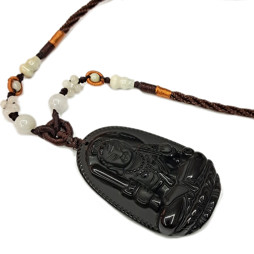 不動明王{彩虹黑曜石}中國結項鍊【十方】154537