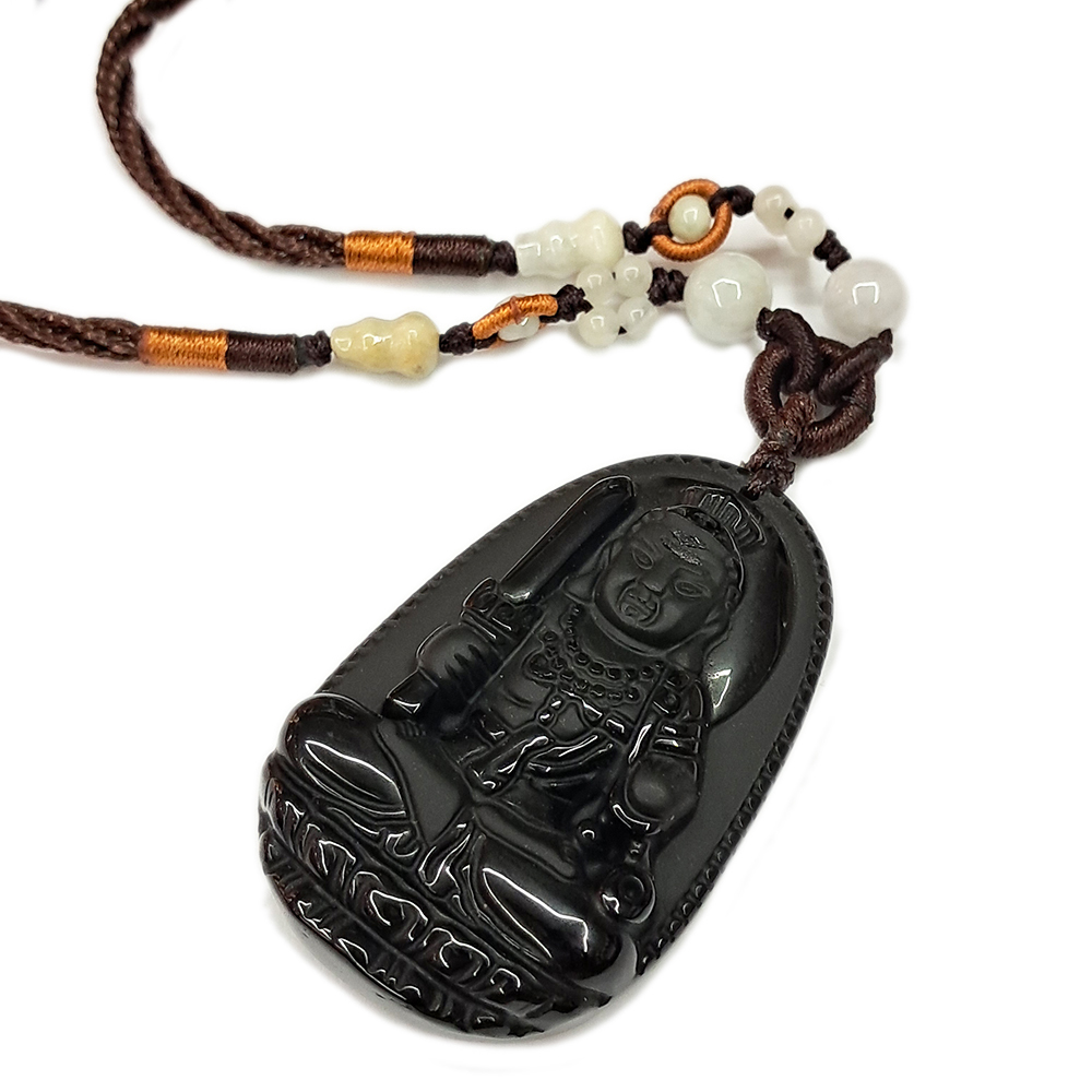 不動明王{彩虹黑曜石}中國結項鍊【十方】154537