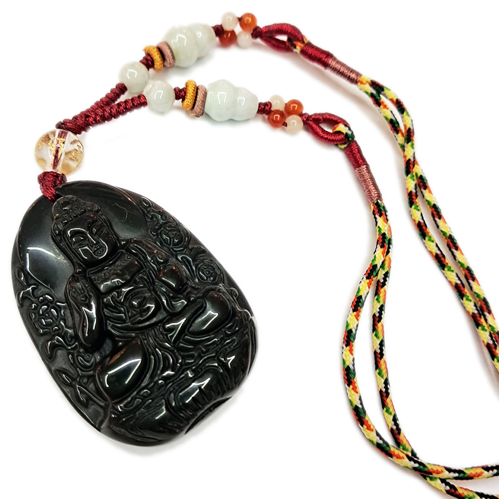 阿彌陀佛 {黑曜石}中國結項鍊【十方】154541