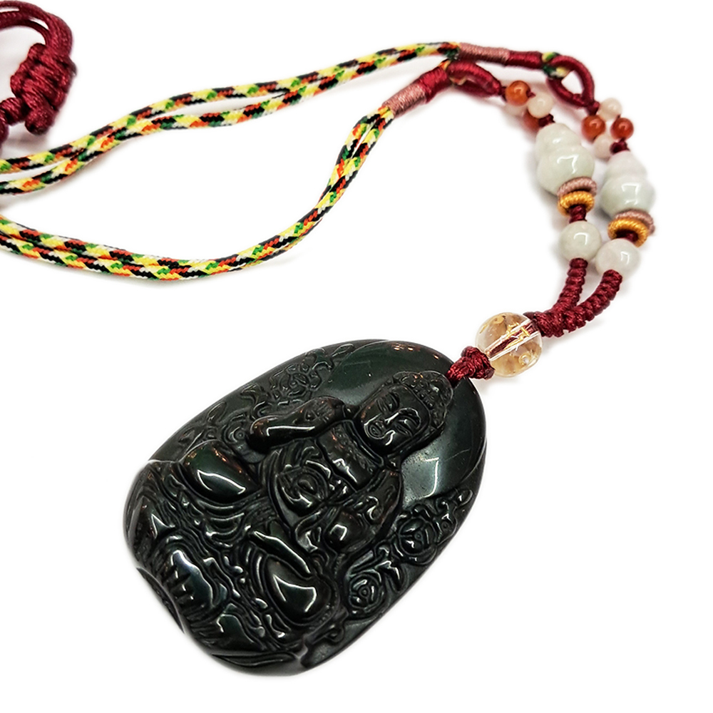 阿彌陀佛 {黑曜石}中國結項鍊【十方】154541