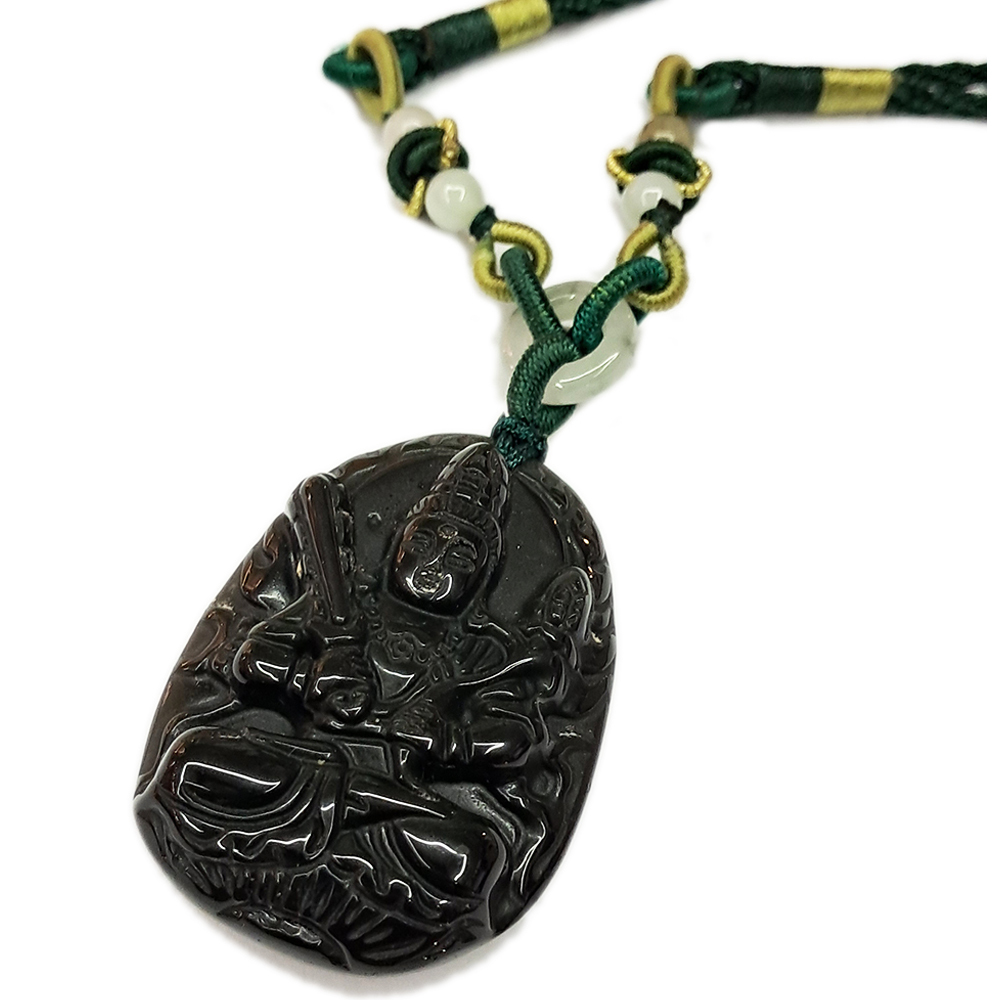 虛空藏菩薩{彩虹黑曜石}中國結項鍊【十方】154543