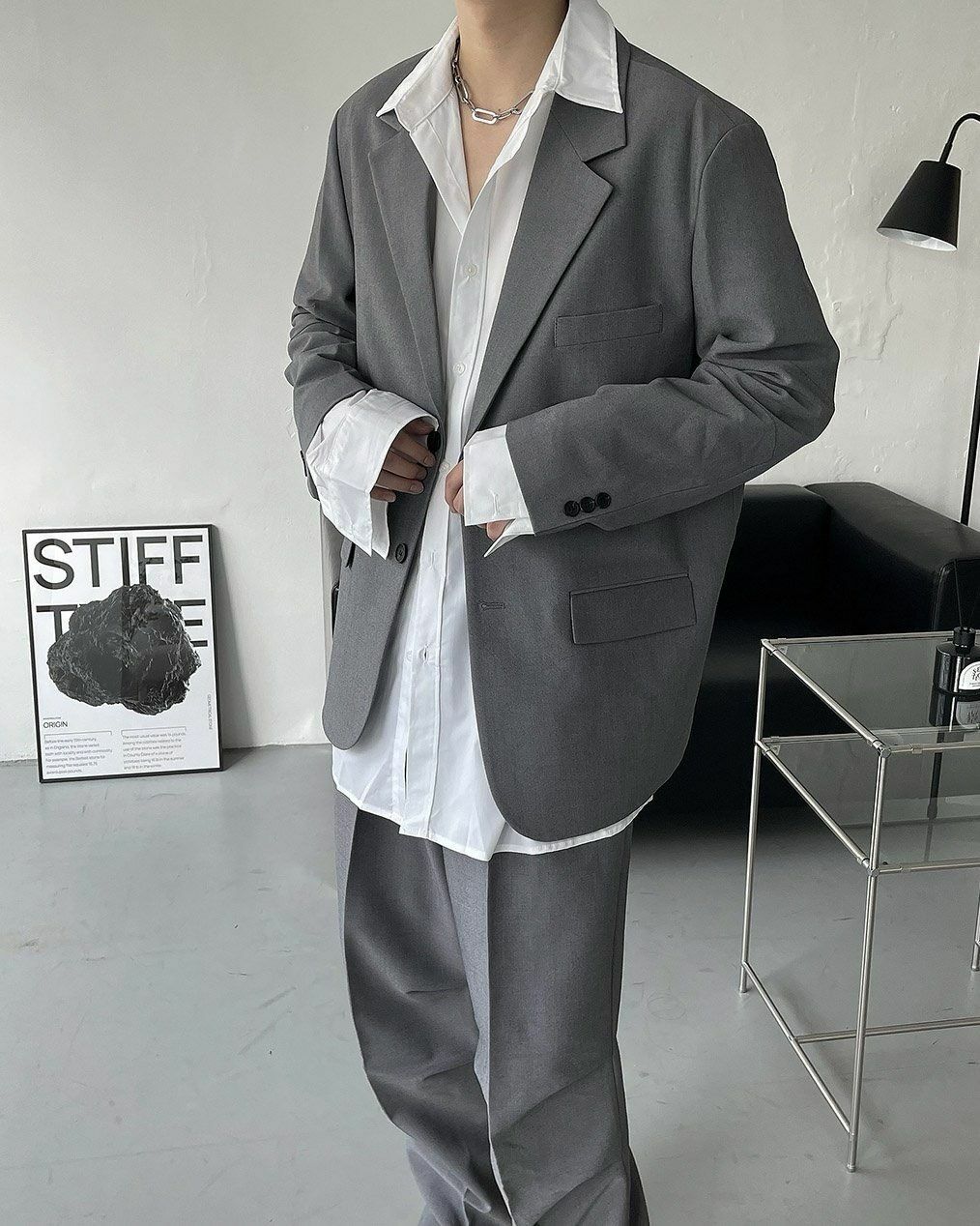 淨色西裝褸 Crunky_youth-001JK