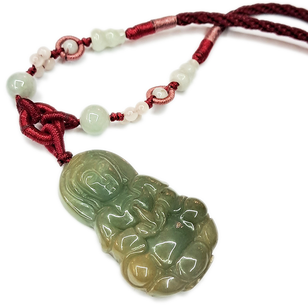 觀世音菩薩{緬甸玉}&中國結項鍊【十方】154547