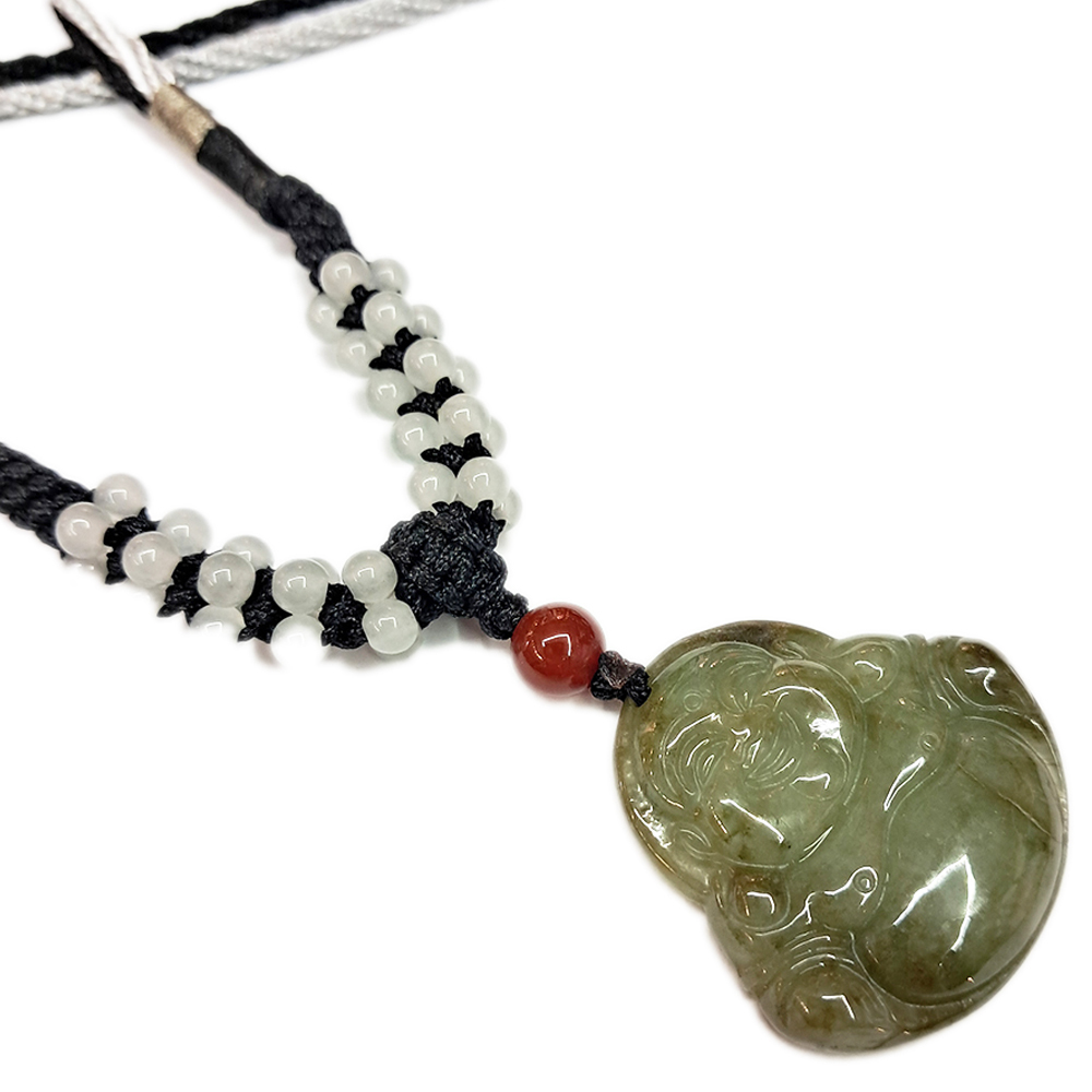 彌勒佛{緬甸玉}&中國結項鍊【十方】154548