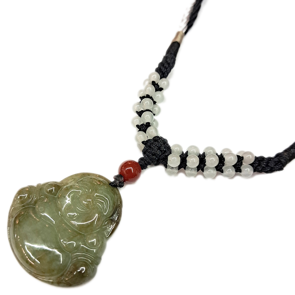 彌勒佛{緬甸玉}&中國結項鍊【十方】154548
