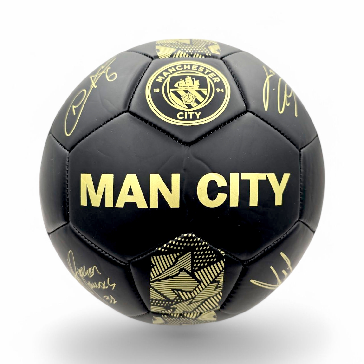 曼城黑金色簽名5號足球