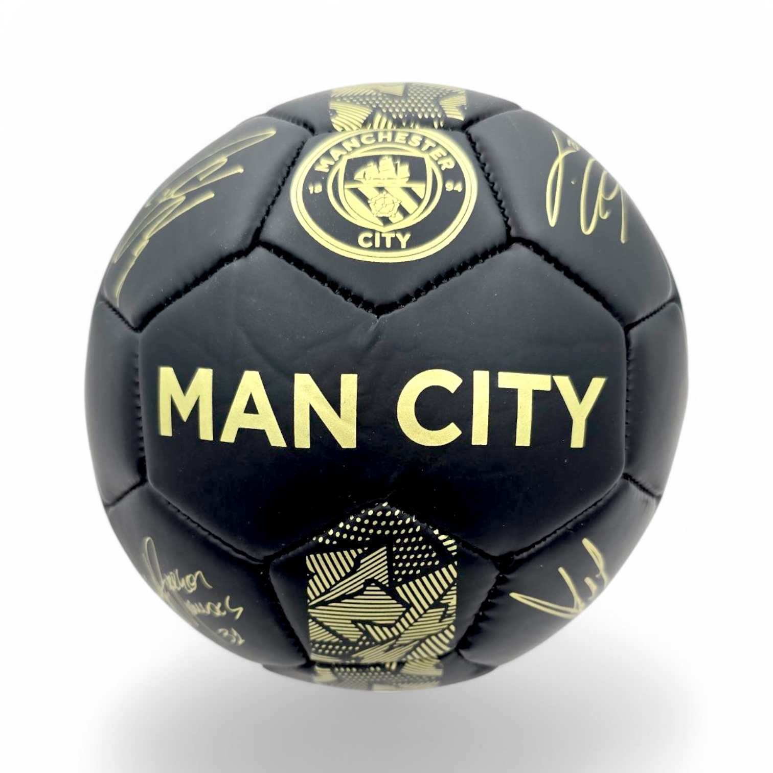 曼城黑金色球星簽名1號足球