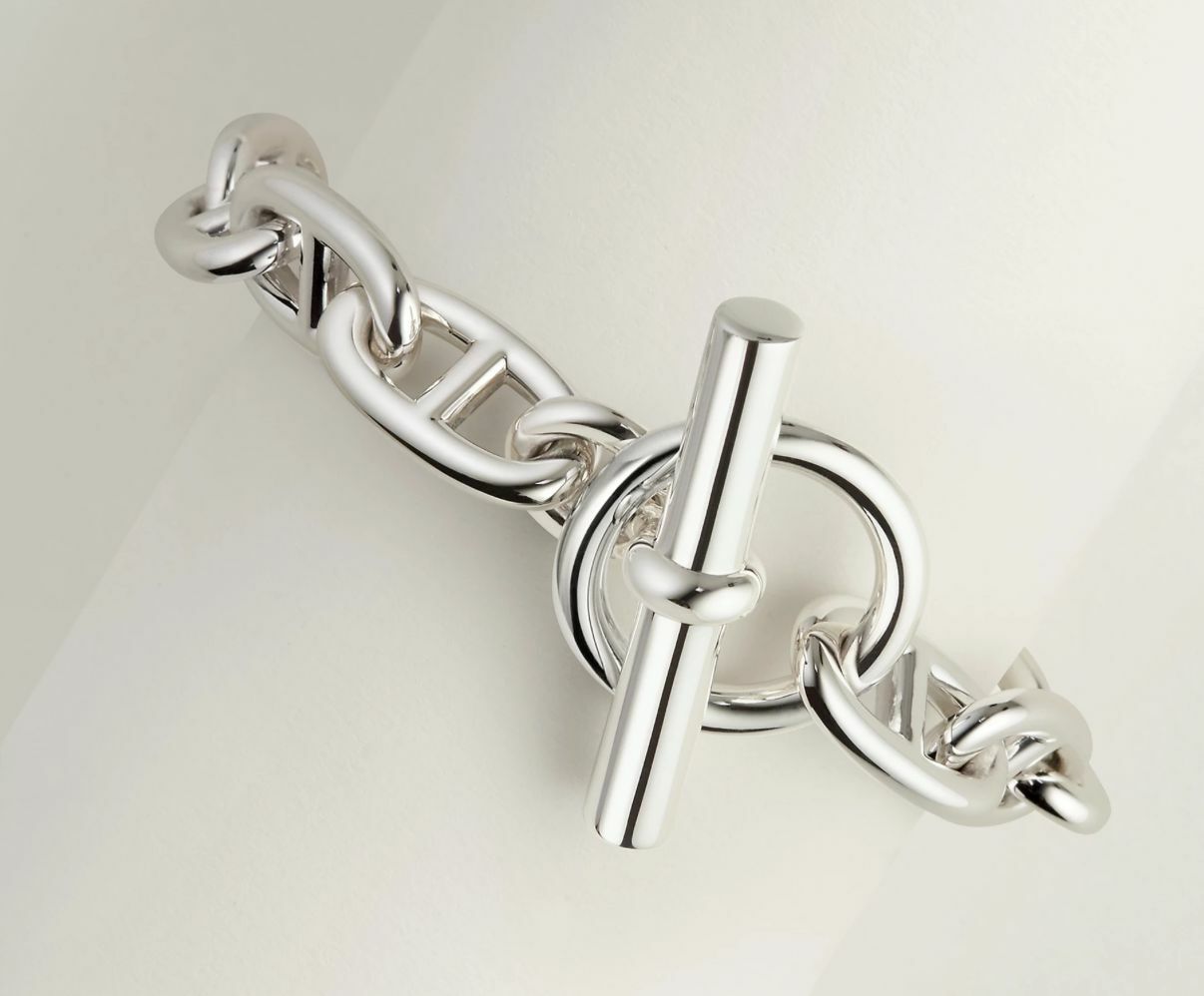 HERMES 925 CHAINE D ANCRE BRACELET LARGE MODEL