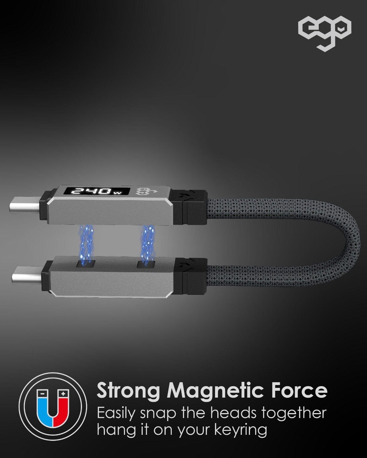 EGO CHARGEKEY 240W USB4 Type-C匙扣線