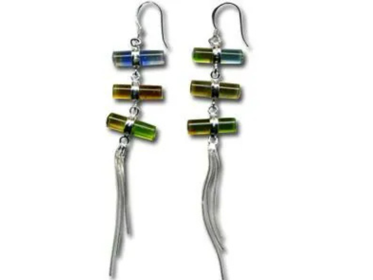 鹿港窯水晶琉璃｜三生緣銀飾耳環 浪漫情緣開運守護永恆幸福