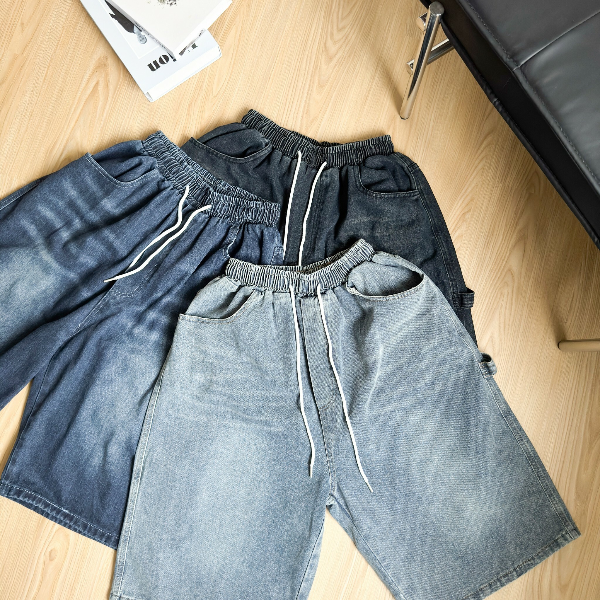 自訂款 復古刷色畫家7分牛仔褲 IM80737