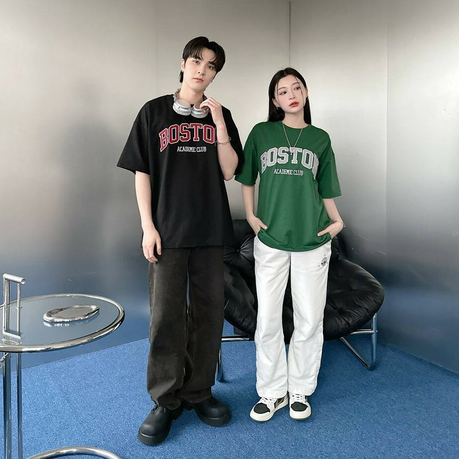 自訂款  BOSTON刺繡短T IM80859