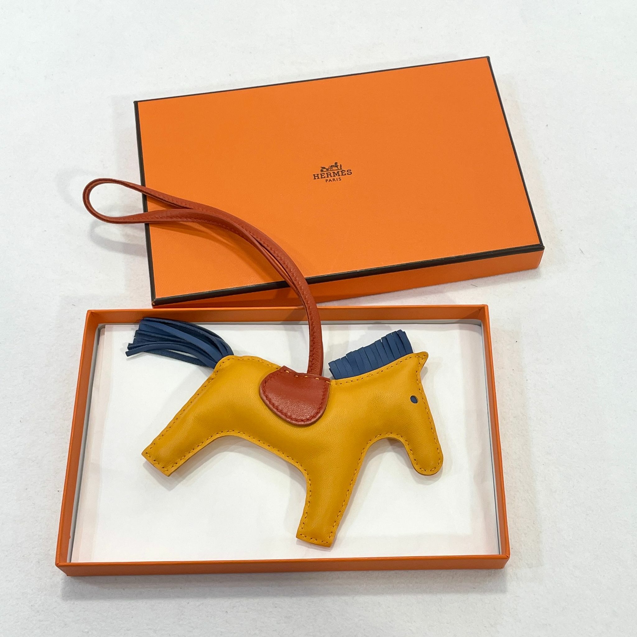 全新Hermes Rodeo MM C刻 黃色/棕色/藍色 馬仔吊飾中碼 #BRAND NEW #香榭站正品