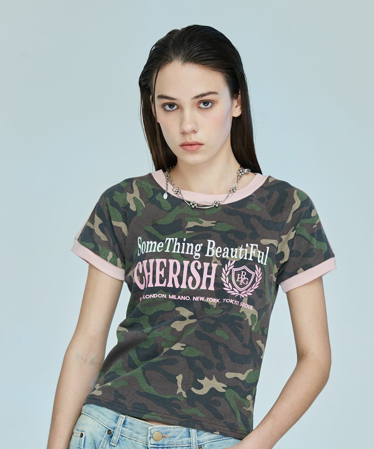 ★LARTIGENT★ L10 CHERISH TRACK TSHIRTWHITE LARTIGENT L10 CHERISH TRACK T-SHIRT