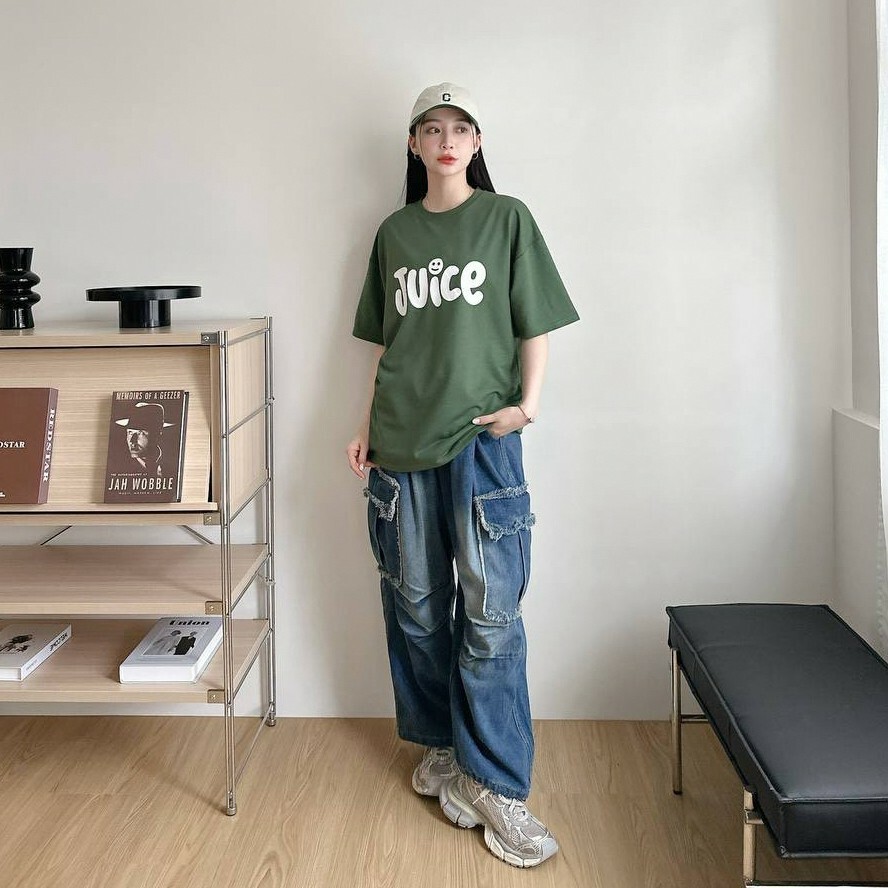 自訂款 抽鬚口袋造型牛仔長褲 IM80868