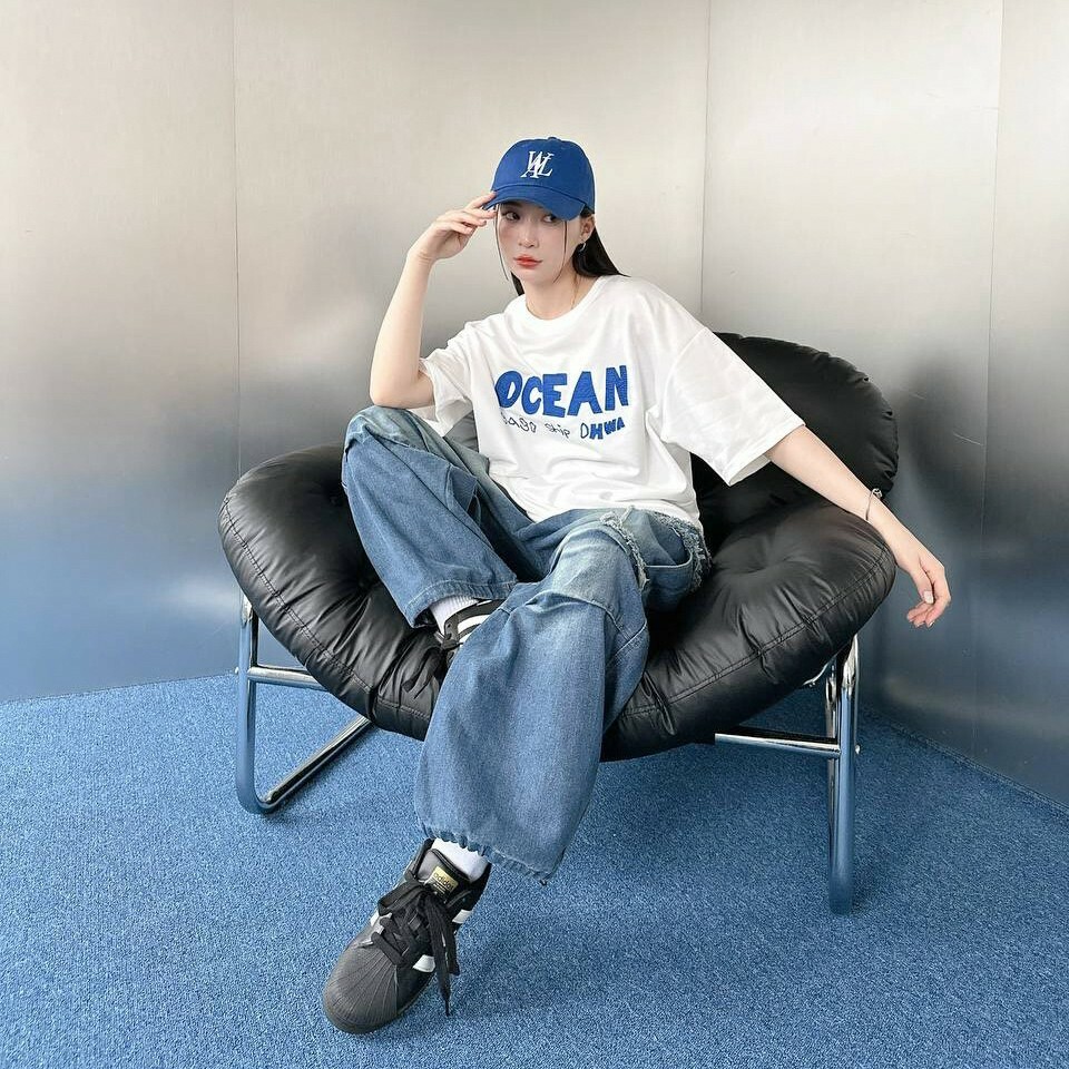 自訂款 抽鬚口袋造型牛仔長褲 IM80868