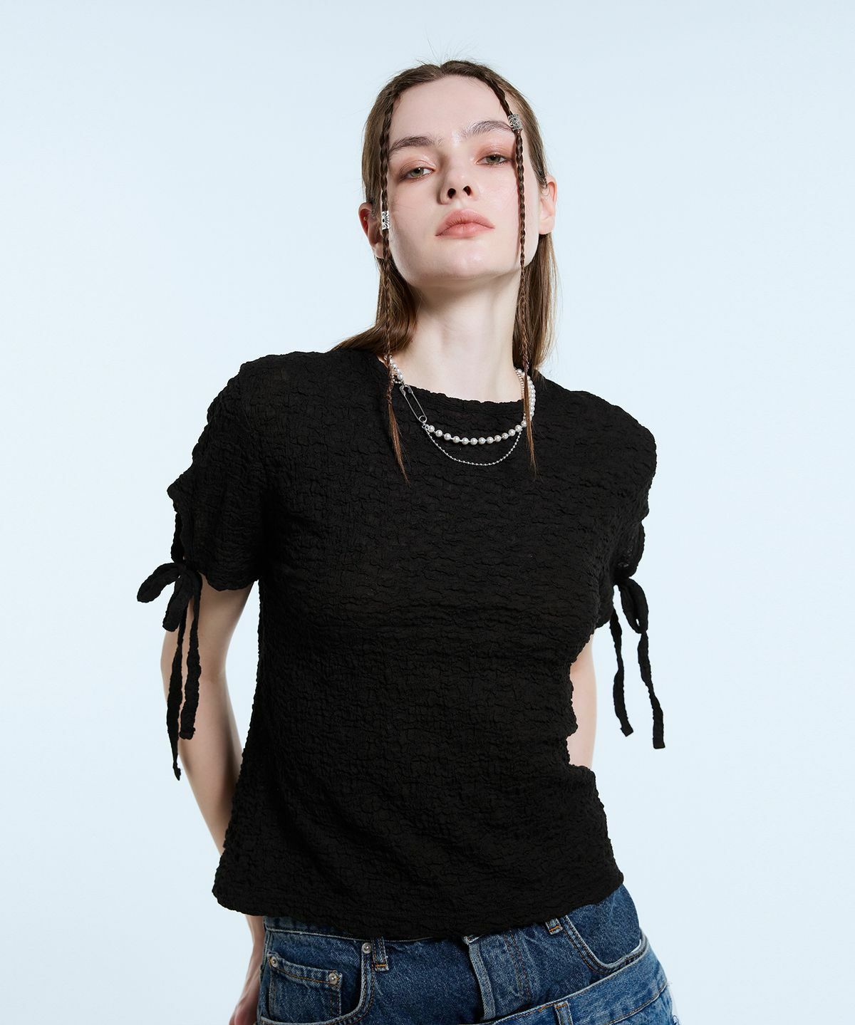 LARTIGENT L11 SHIRRING T-SHIRT