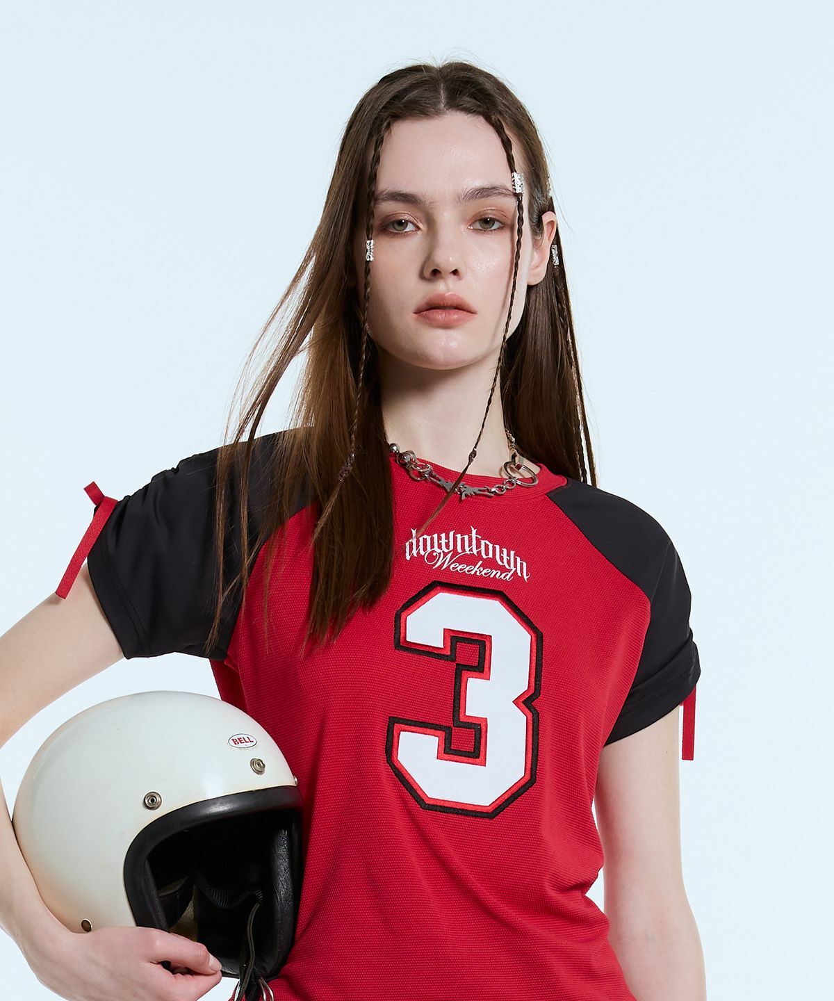 LARTIGENT L11 CROP FOOTBALL TOP