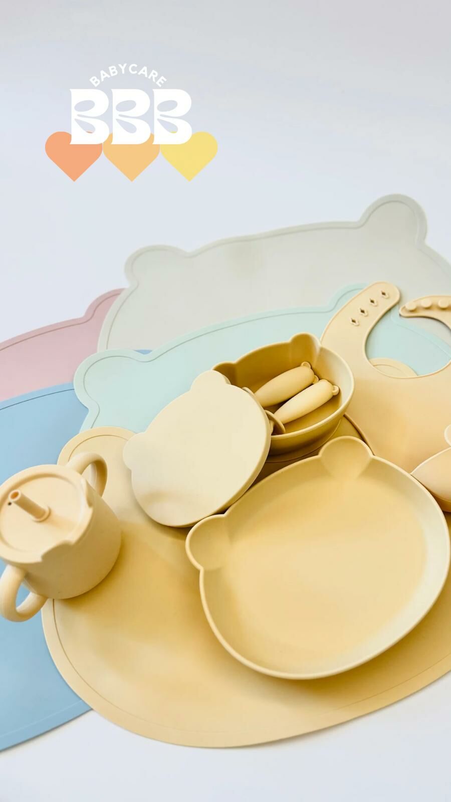 BBB_Babyacre 矽膠餐具系列- 小熊矽膠餐墊