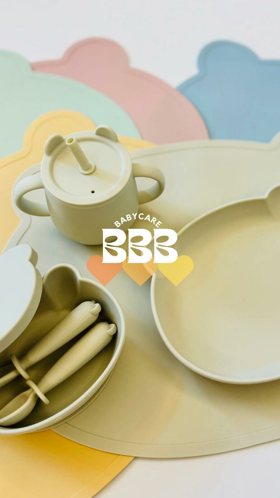 BBB_Babyacre 矽膠餐具系列- 小熊矽膠餐墊