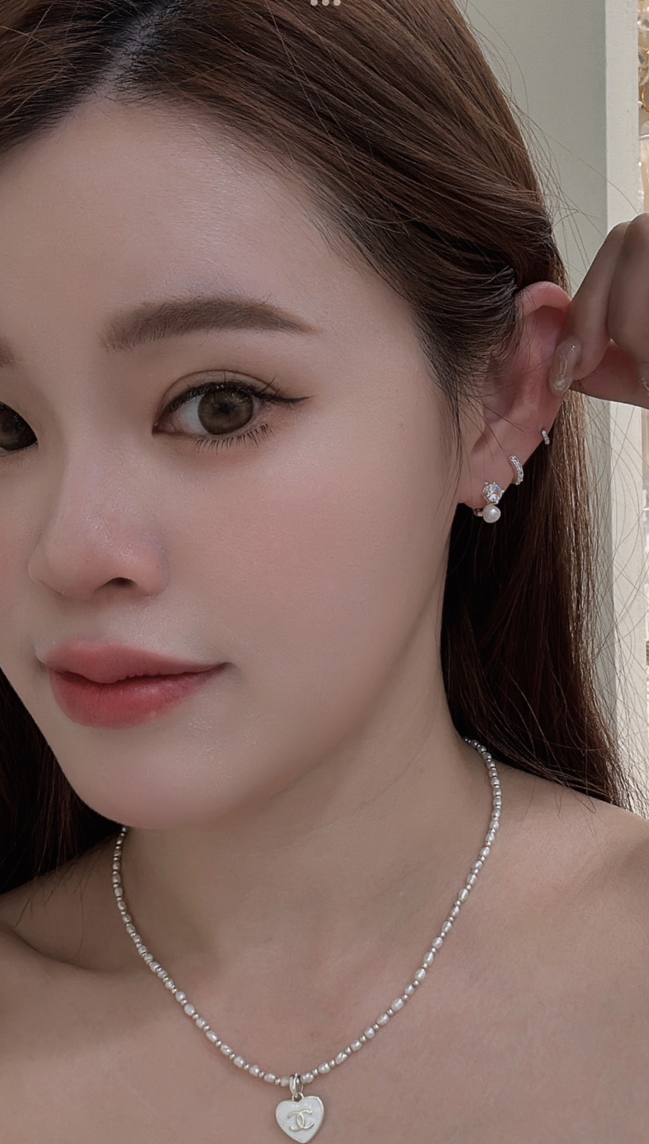 延續．小鑽珍珠純銀易扣