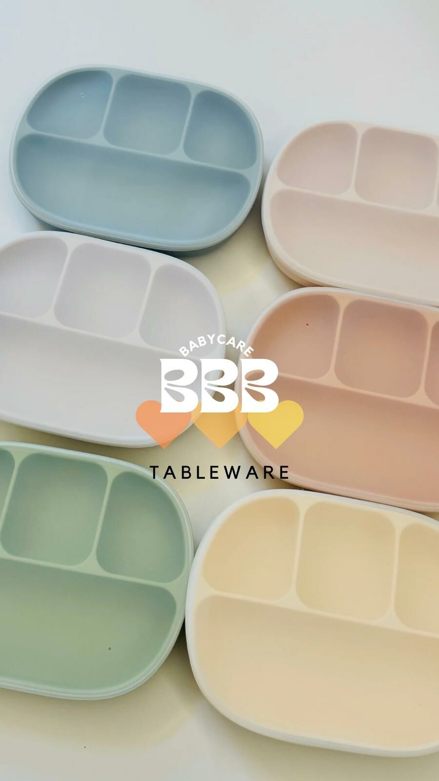 BBB_Babyacre 經典餐具系列 - 分隔吸盤餐盤 （有蓋）