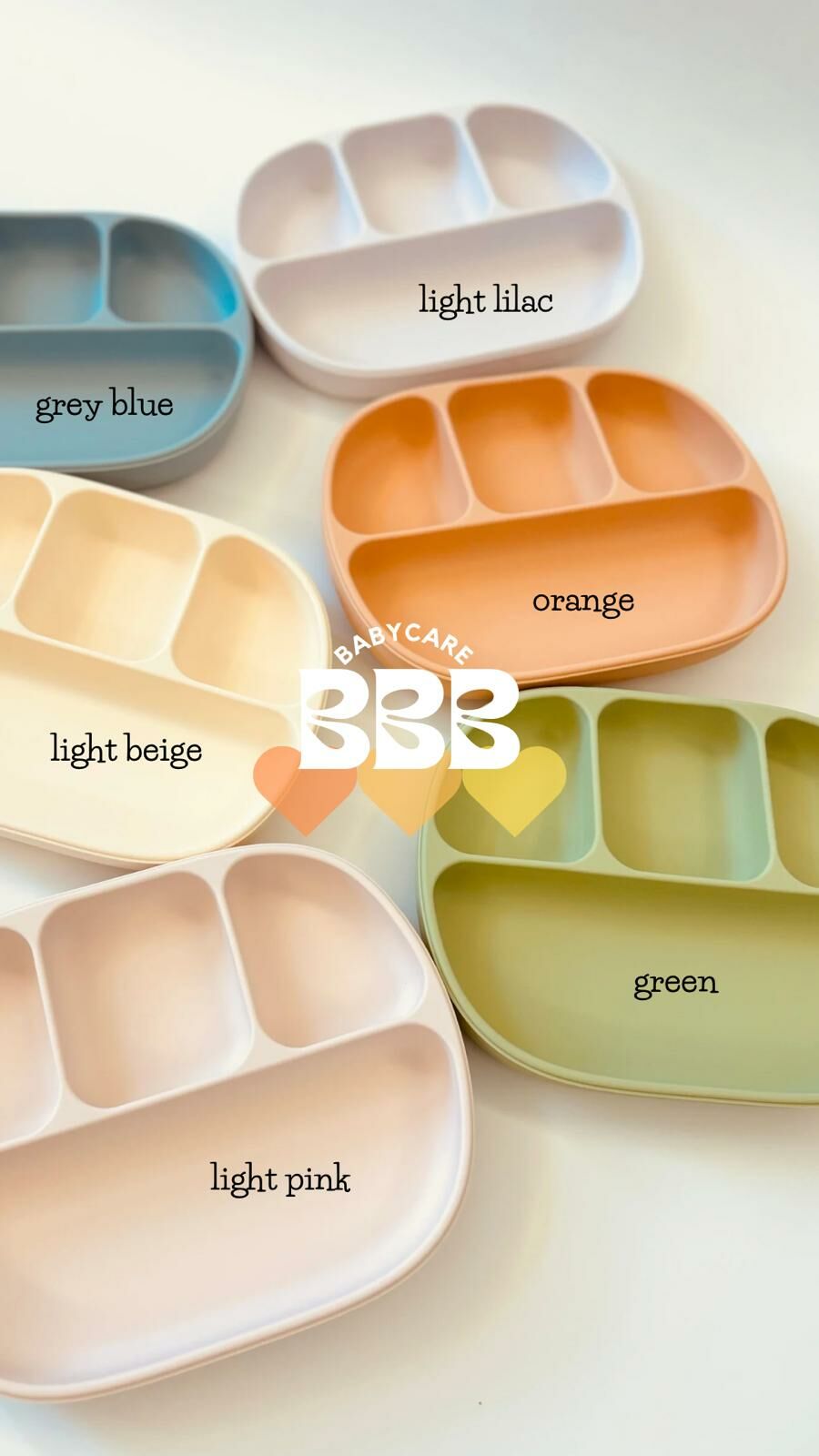 BBB_Babyacre 經典餐具系列 - 分隔吸盤餐盤 （有蓋）