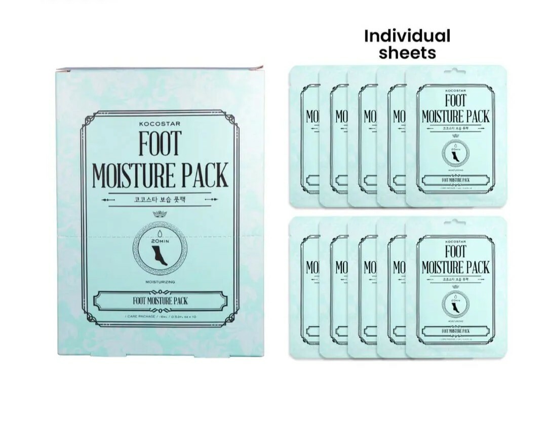 韓國院線產品 KOCOSTAR 保濕滋養腳膜 (一盒10片)