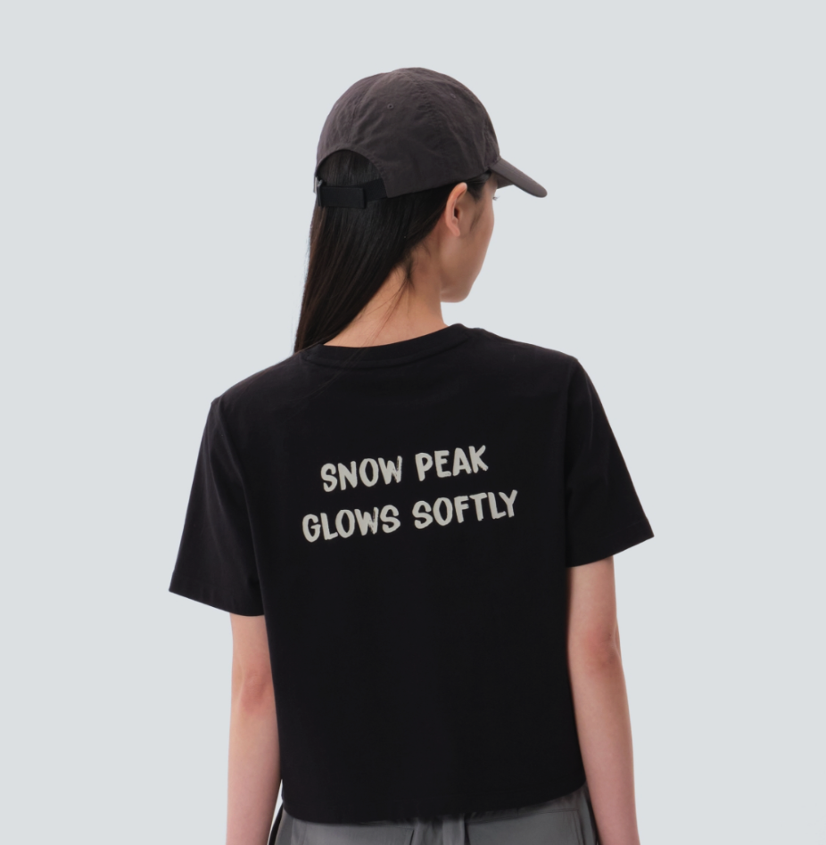 【現貨】snow peak Cotton Women Crop Short Sleeve T-shirt 女款 棉質 文字短tee 短版 S25MWFTS65