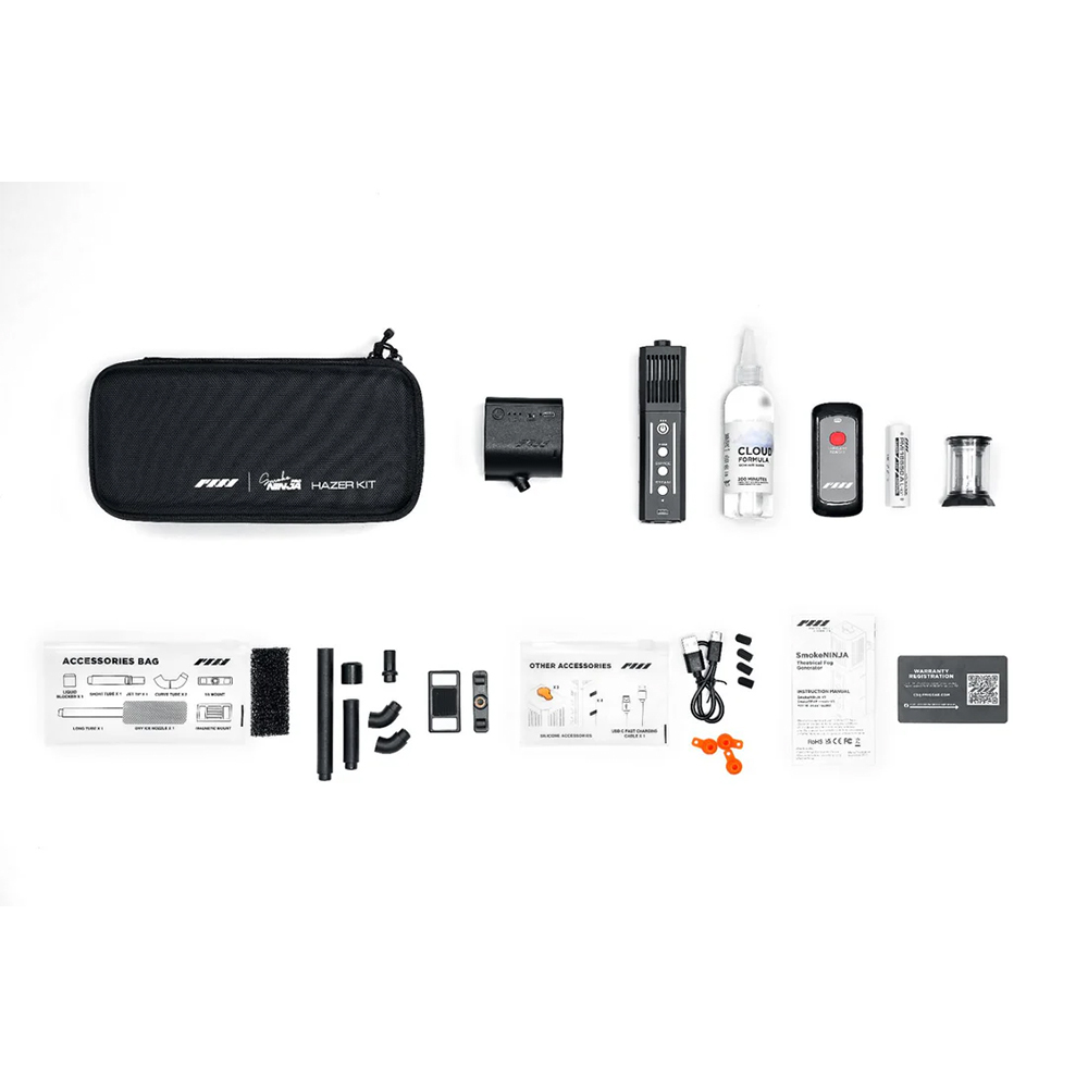 PMI SmokeNINJA Pro Mini Fog Generator Hazer Kit-Rainbow