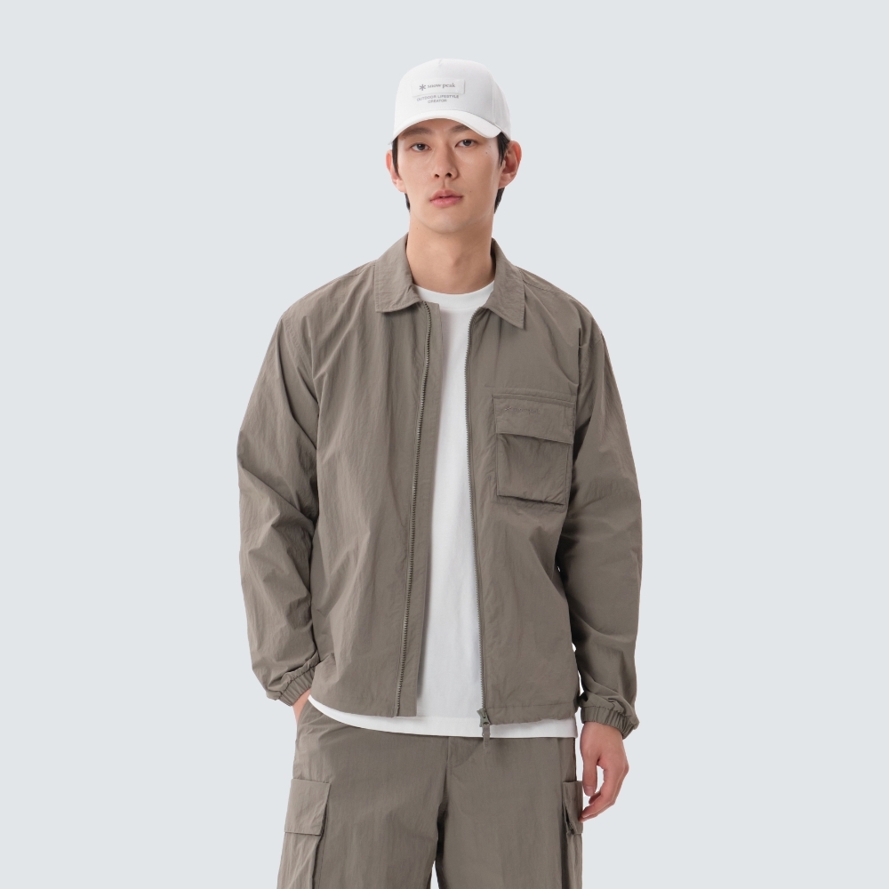【現貨】snow peak Papery Shirts Jacket 胸前單口袋 翻領 拉鍊 外套 S25ZMLSH54
